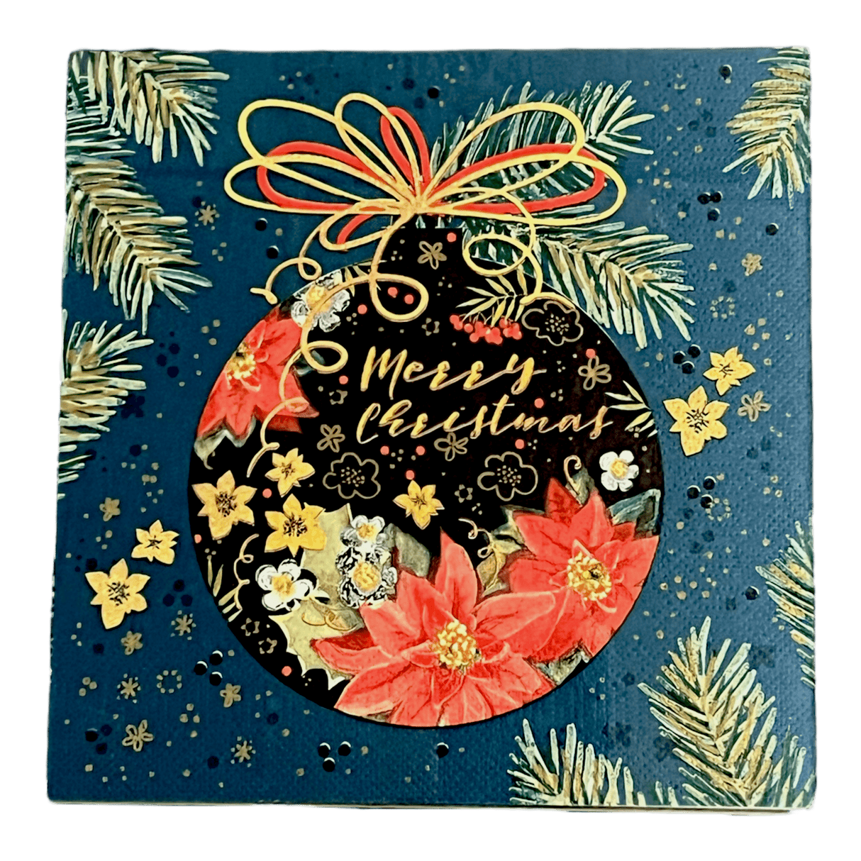 Paper Dinner Napkins in "Poinsettia Bauble" by MAKI | SLGW-026601