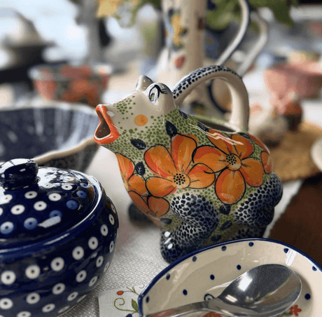 Watering Can, Frog, 40 oz in "Sunflower Party" by Galia | GZW23-ASZ1