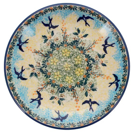 Polish Pottery 6.5" Dessert Plate (Soaring Swallows) | T130S-WK57 Additional Image at PolishPotteryOutlet.com