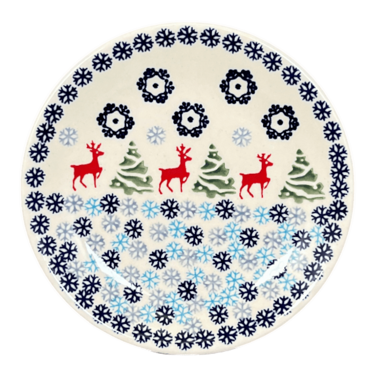 Plate, Round, Dessert, 6.5" in "Reindeer Games" by Manufaktura | T130T-BL07