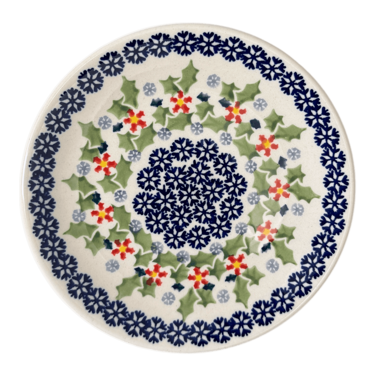Plate, Round, Dessert, 6.5" in "Holly In Bloom" by Manufaktura | T130T-IN13