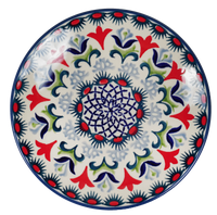 A picture of a Polish Pottery 6.5" Dessert Plate (Scandinavian Scarlet) | T130U-P295 as shown at PolishPotteryOutlet.com/products/dessert-plate-65-scandinavian-scarlet