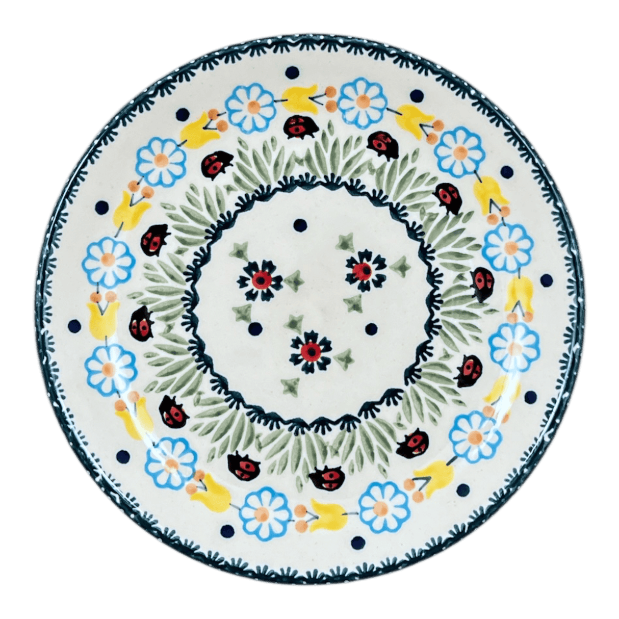 Plate, Round, Dessert, 7.25" in "Lady Bugs" by Manufaktura | T131T-IF45