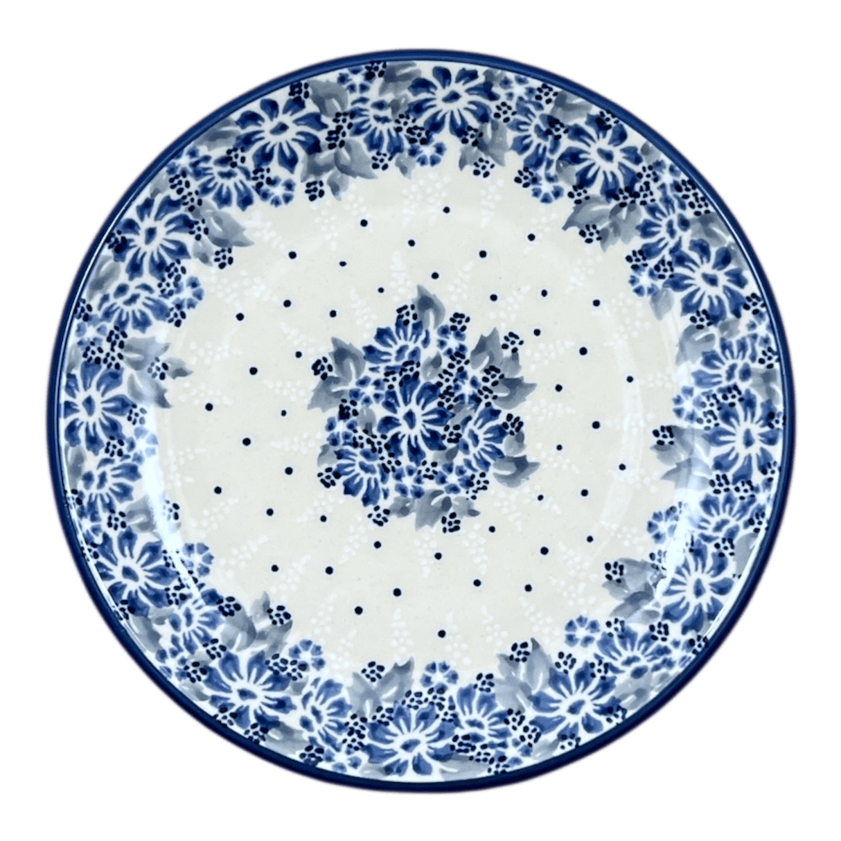 Plate, Round, Dessert, 7.25" in "Winter Hibiscus" by Manufaktura | T131U-JZ42