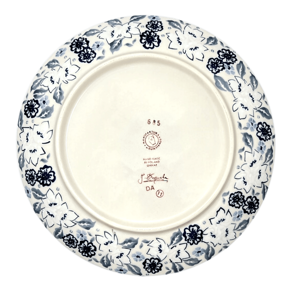 Plate, Round, Dinner, 10" in "Blue Polish Garden" by Manufaktura | T132S-JZ46