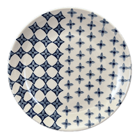 A picture of a Polish Pottery 10" Dinner Plate (Field of Diamonds) | T132T-ZP04 as shown at PolishPotteryOutlet.com/products/10-dinner-plate-field-of-diamonds-t132t-zp04