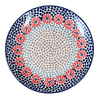 A picture of a Polish Pottery 10" Dinner Plate (Falling Petals) | T132U-AS72 as shown at PolishPotteryOutlet.com/products/10-dinner-plate-falling-petals-t132u-as72