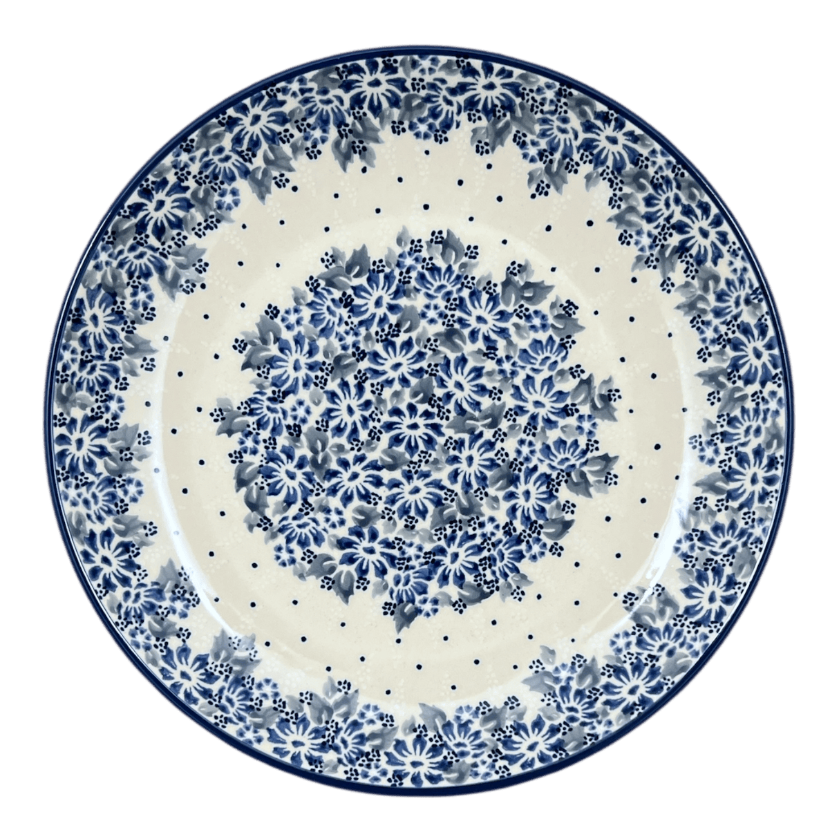 Plate, Round, Dinner, 10" in "Winter Hibiscus" by Manufaktura | T132U-JZ42