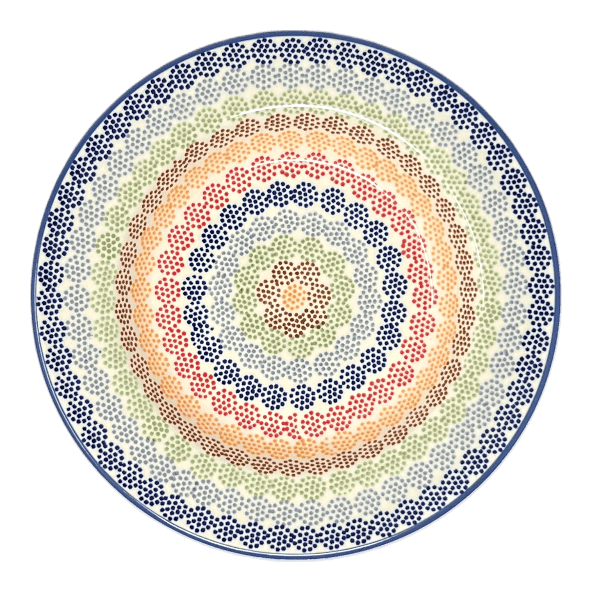 Plate, Round, Soup Plate, 9.25" in "Speckled Rainbow" by Manufaktura | T133M-AS37