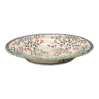 A picture of a Polish Pottery Soup Plate (Cherry Blossoms) | T133S-DPGJ as shown at PolishPotteryOutlet.com/products/9-25-round-soup-plate-cherry-blossoms-t133s-dpgj
