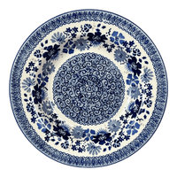 A picture of a Polish Pottery Soup Plate (Blue Life) | T133S-EO39 as shown at PolishPotteryOutlet.com/products/9-25-soup-plate-blue-life-t133s-eo39