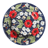 A picture of a Polish Pottery Soup Plate (Poppies & Posies) | T133S-IM02 as shown at PolishPotteryOutlet.com/products/9-25-soup-plate-poppies-posies-t133s-im02