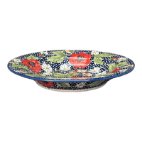 A picture of a Polish Pottery Soup Plate (Poppies & Posies) | T133S-IM02 as shown at PolishPotteryOutlet.com/products/9-25-soup-plate-poppies-posies-t133s-im02