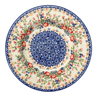 A picture of a Polish Pottery Soup Plate (Poppy Persuasion) | T133S-P265 as shown at PolishPotteryOutlet.com/products/9-25-soup-plate-poppy-persuasion-t133s-p265