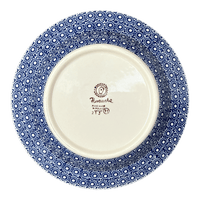 A picture of a Polish Pottery Soup Plate (Duet in Blue) | T133S-SB01 as shown at PolishPotteryOutlet.com/products/9-25-round-soup-plate-duet-in-blue-t133s-sb01