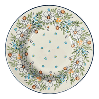 A picture of a Polish Pottery Soup Plate (Daisy Bouquet) | T133S-TAB3 as shown at PolishPotteryOutlet.com/products/9-25-round-soup-plate-daisy-bouquet-t133s-tab3