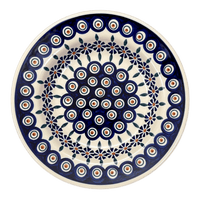 A picture of a Polish Pottery Soup Plate (Floral Peacock) | T133T-54KK as shown at PolishPotteryOutlet.com/products/9-25-soup-plate-floral-peacock-t133t-54kk