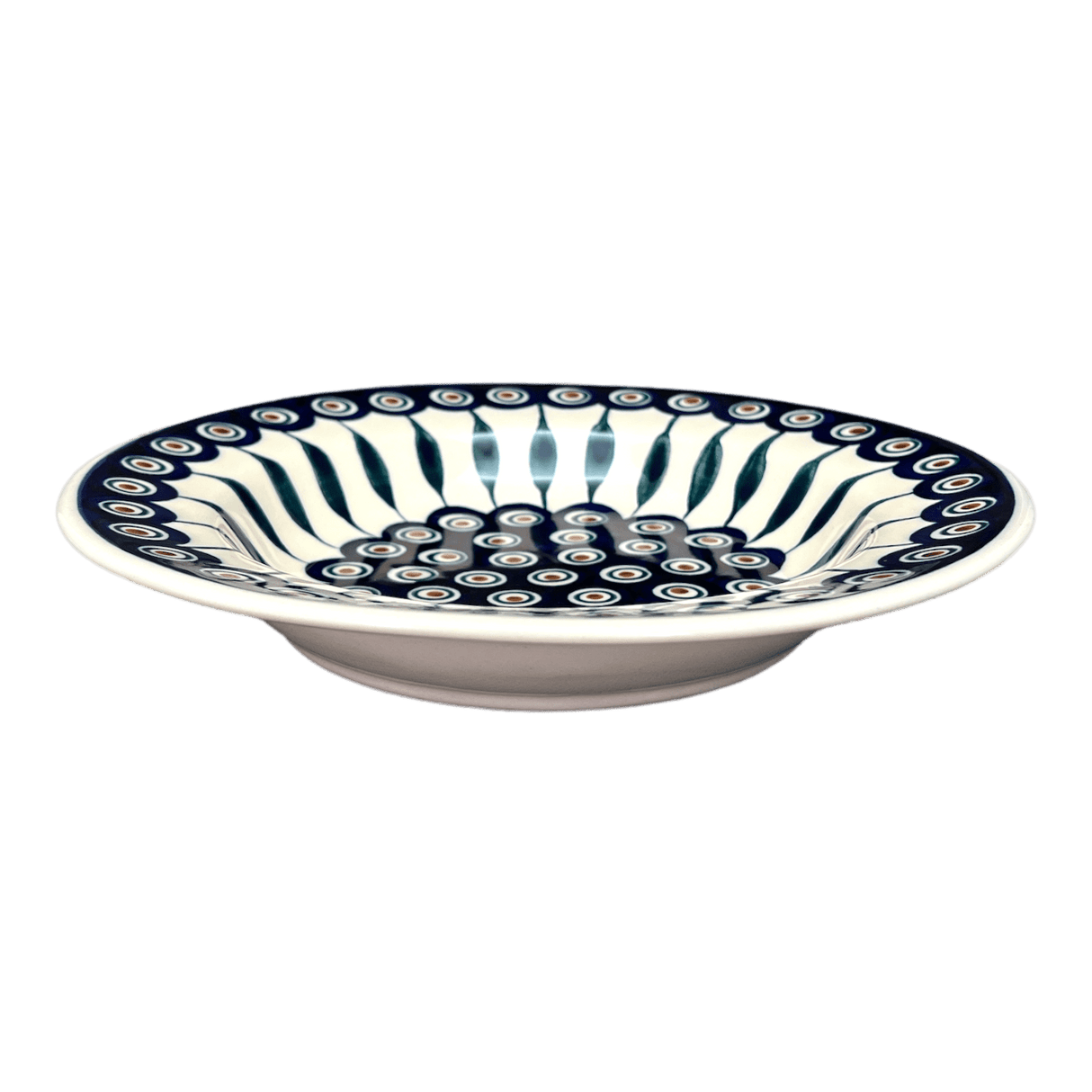 Plate, Round, Soup Plate, 9.25" in "Peacock" by Manufaktura | T133T-54