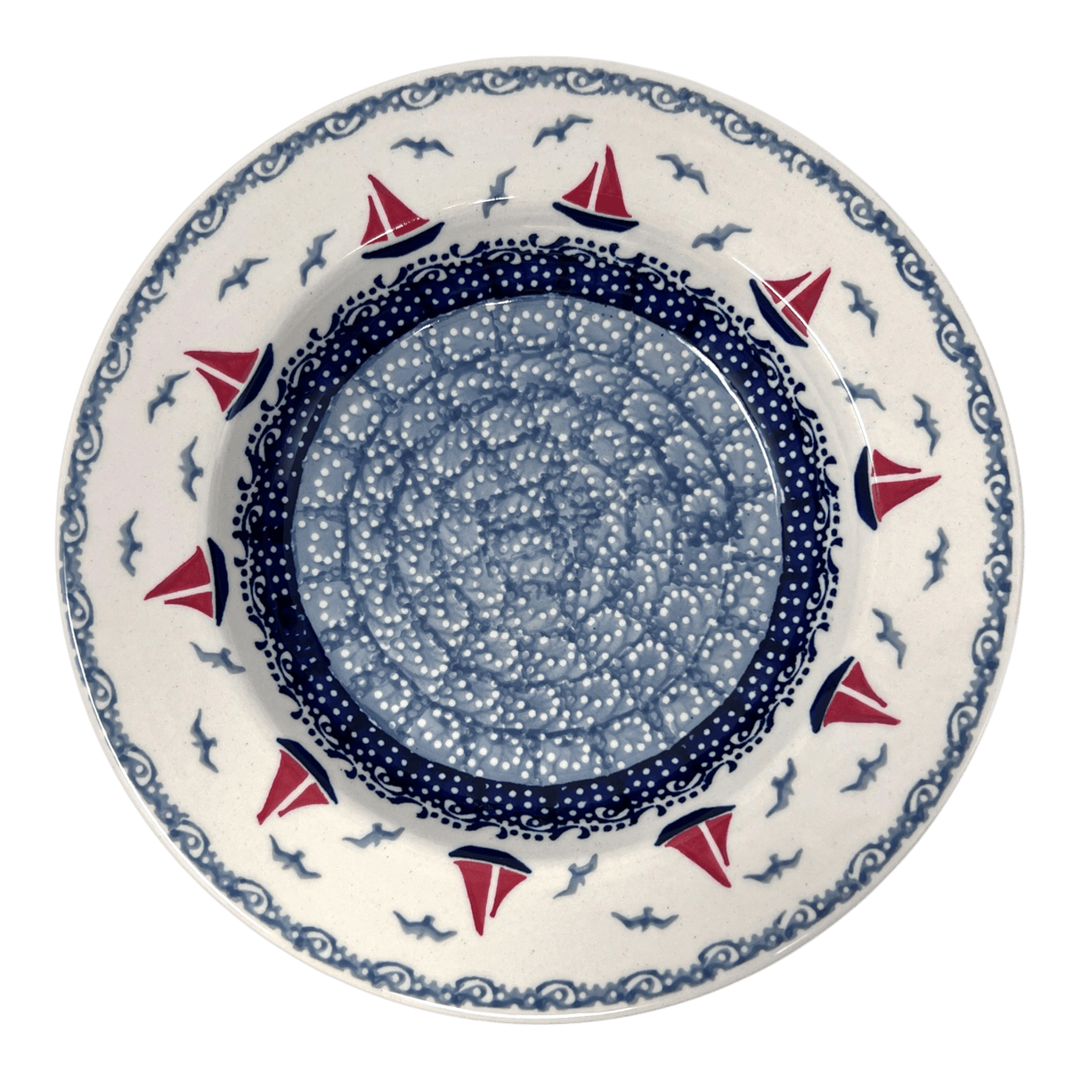 Plate, Round, Soup Plate, 9.25" in "Smooth Seas" by Manufaktura | T133T-DPML