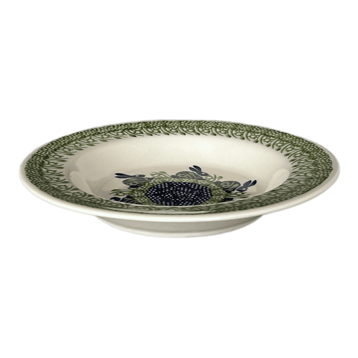 Plate, Round, Soup Plate, 9.25" in "Bunny Love" by Manufaktura | T133T-P324