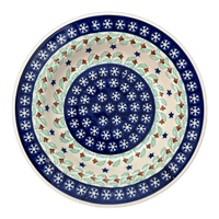 A picture of a Polish Pottery Soup Plate (Starry Wreath) | T133T-PZG as shown at PolishPotteryOutlet.com/products/9-25-round-soup-plate-starry-wreath-t133t-pzg