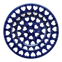 A picture of a Polish Pottery Soup Plate (Sea of Hearts) | T133T-SEA as shown at PolishPotteryOutlet.com/products/9-25-round-soup-plate-sea-of-hearts-t133t-sea