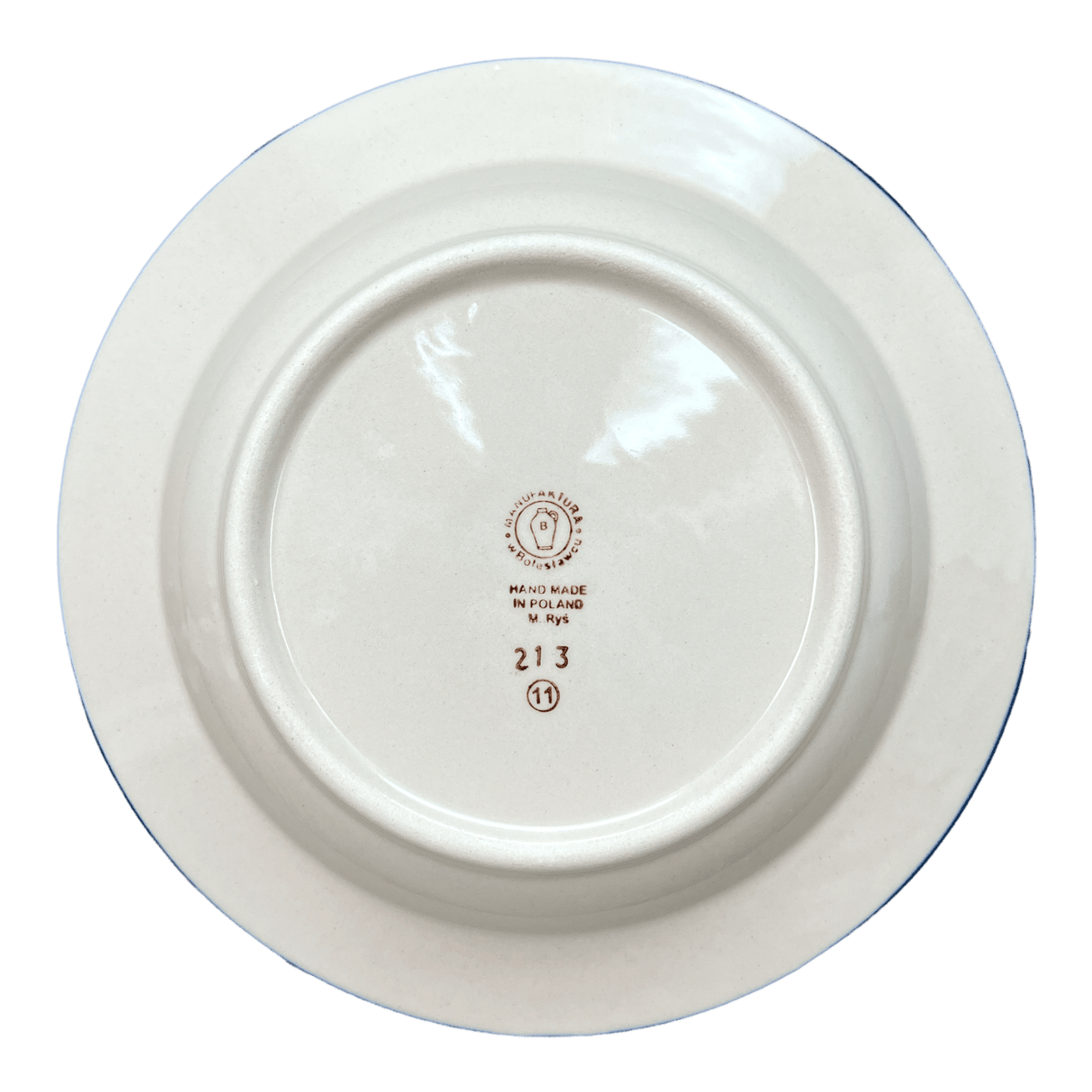 Plate, Round, Soup Plate, 9.25" in "Sea of Hearts" by Manufaktura | T133T-SEA