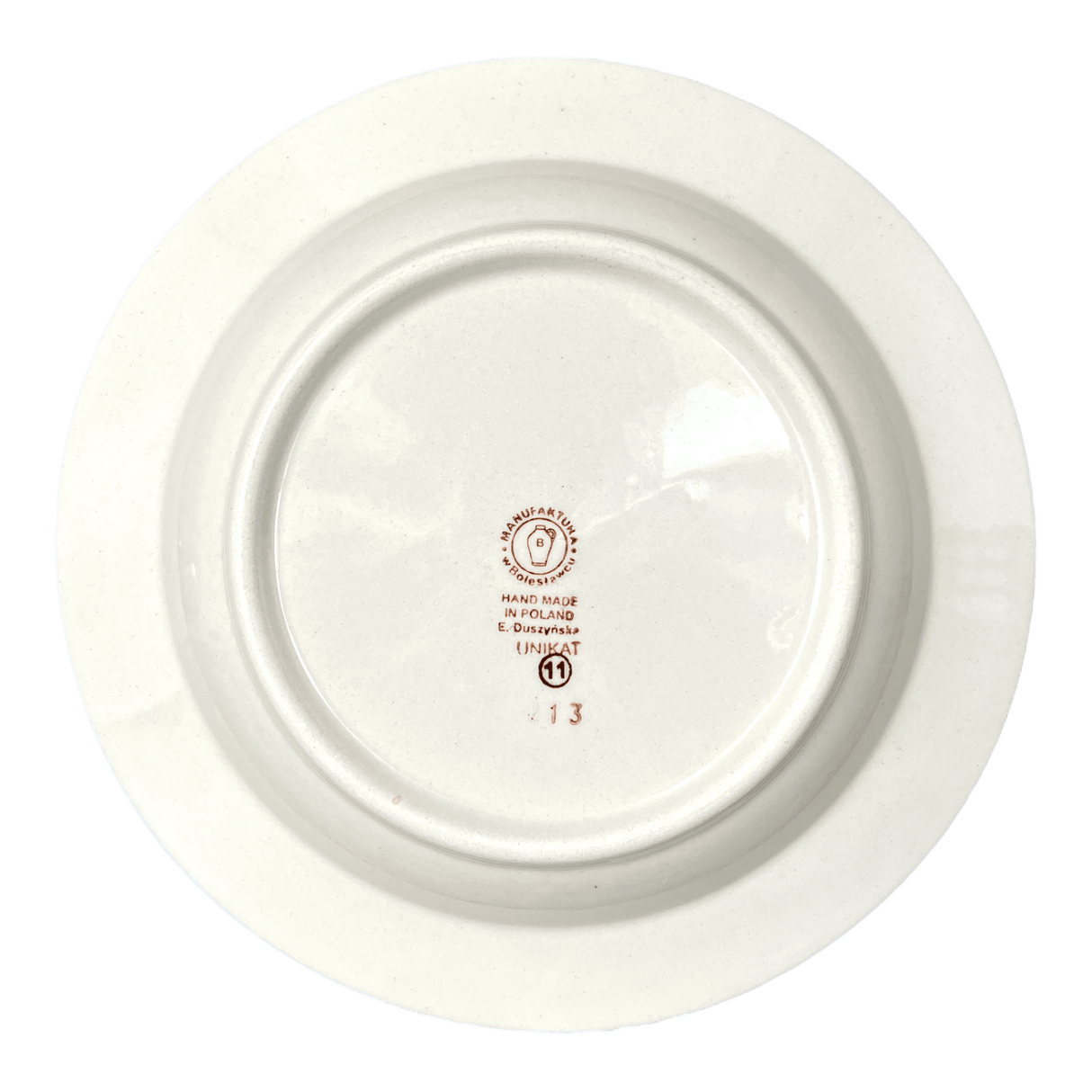 Plate, Round, Soup Plate, 9.25" in "Blue Butterfly" by Manufaktura | T133U-AS58