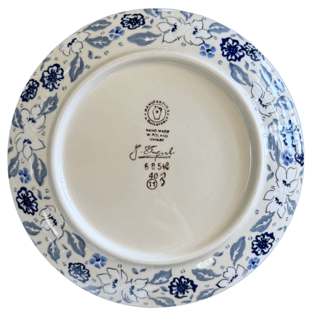 Plate, Round, Salad, 8.5" in "Blue Polish Garden" by Manufaktura | T134S-JZ46