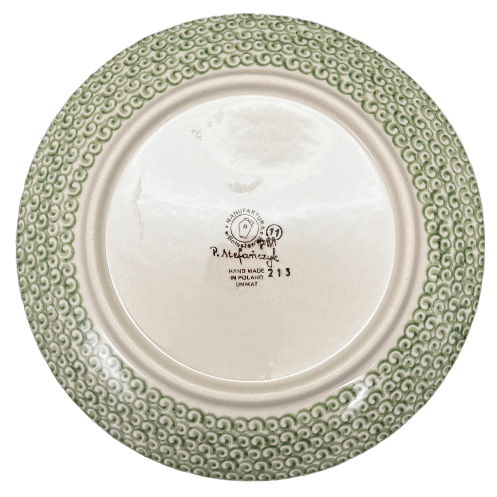 Plate, Round, Salad, 8.5" in "Pink Poinsettia" by Manufaktura | T134S-PS14