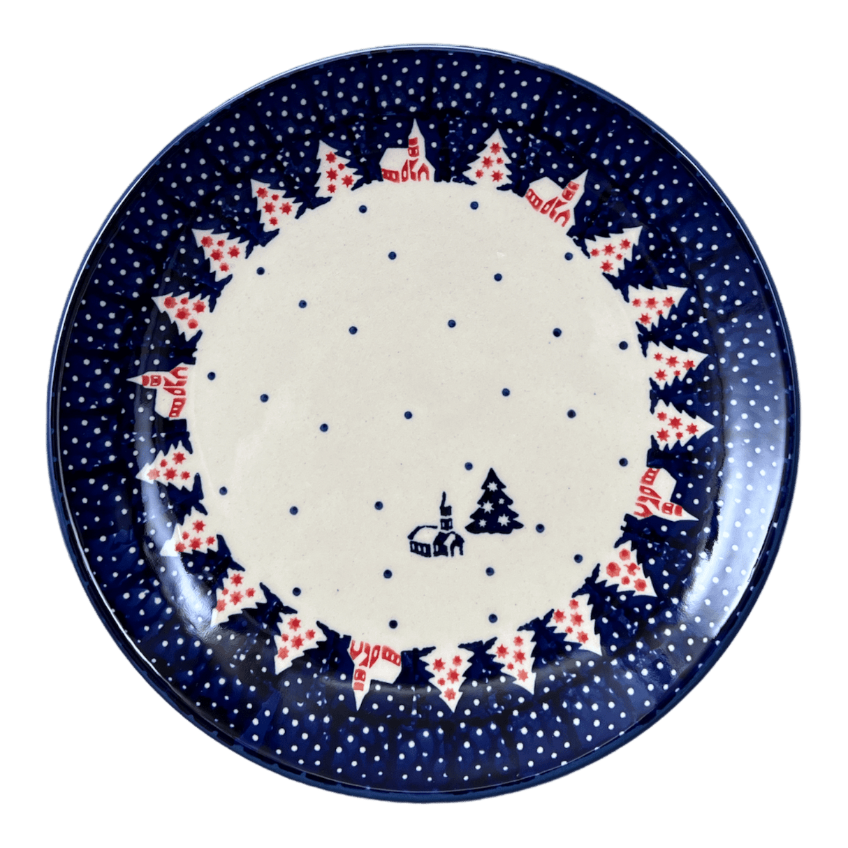 Plate, Round, Salad, 8.5" in "Christmas Chapel" by Manufaktura | T134T-CHDK