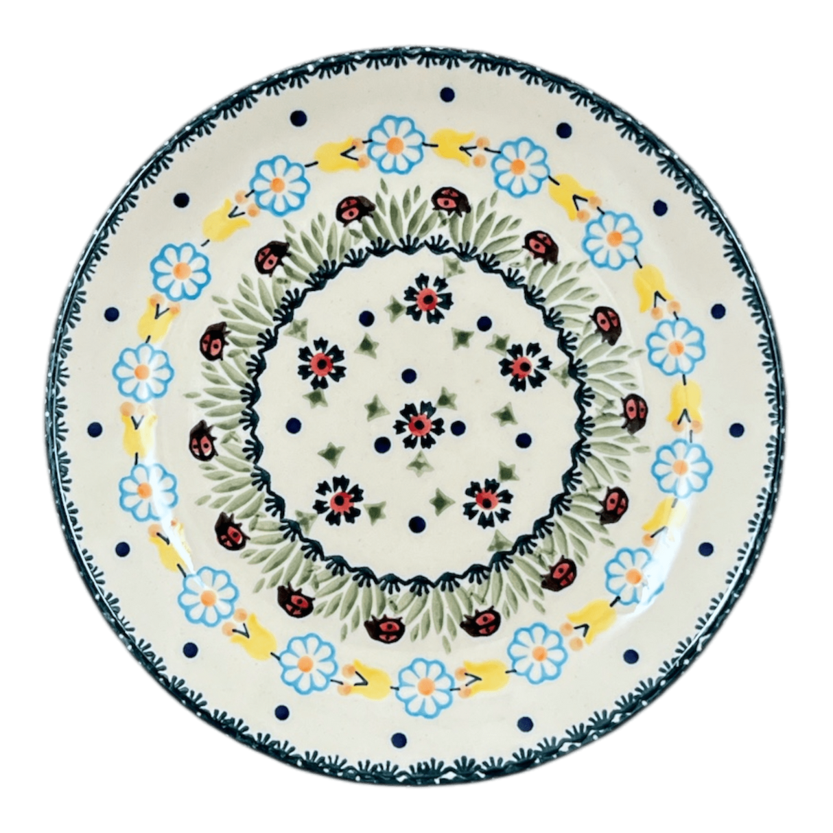 Plate, Round, Salad, 8.5" in "Lady Bugs" by Manufaktura | T134T-IF45