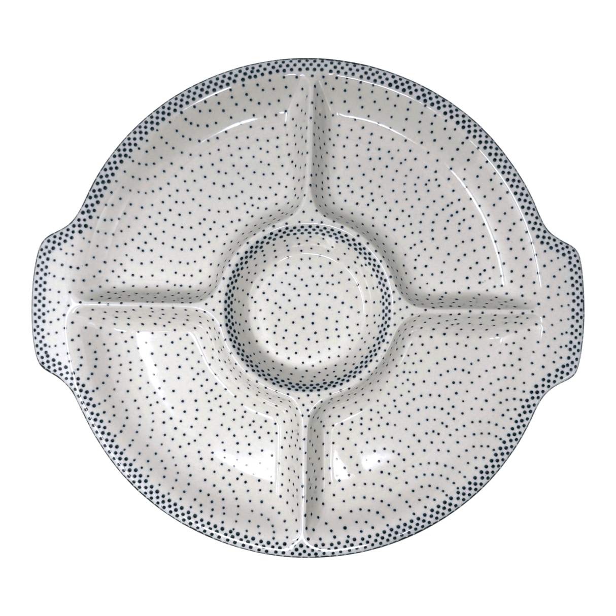 Plate, Round, Divided, 12.5" in "Misty Green" by Manufaktura | T138U-61Z