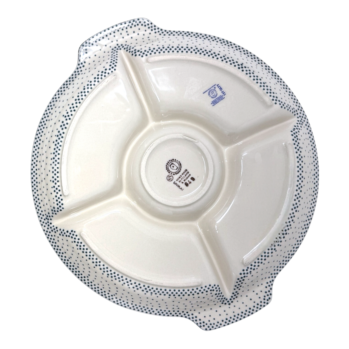 Plate, Round, Divided, 12.5" in "Misty Green" by Manufaktura | T138U-61Z
