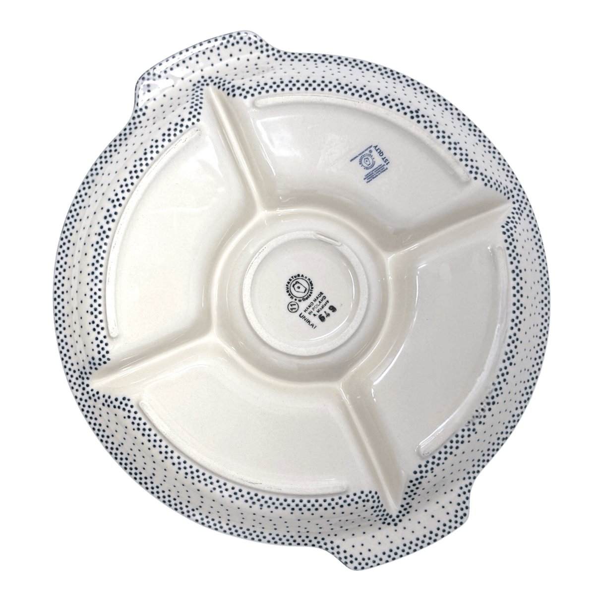 Plate, Round, Divided, 12.5" in "Misty Green" by Manufaktura | T138U-61Z