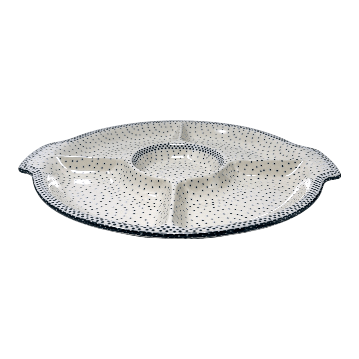 Plate, Round, Divided, 12.5" in "Misty Green" by Manufaktura | T138U-61Z