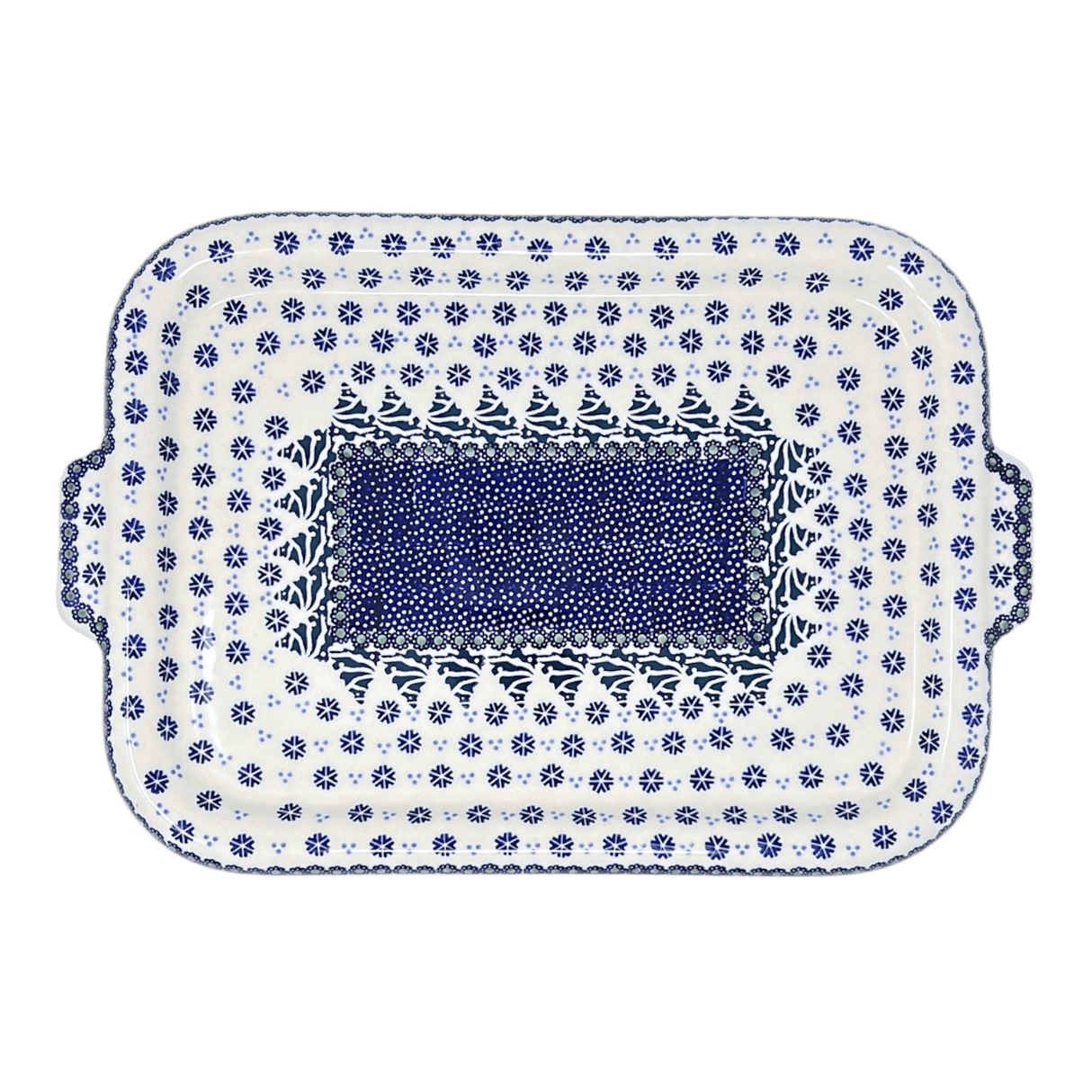 Tray, Cookie Sheet, 11.5" x 16" in "Snowy Pines" by Manufaktura | T139T-U22