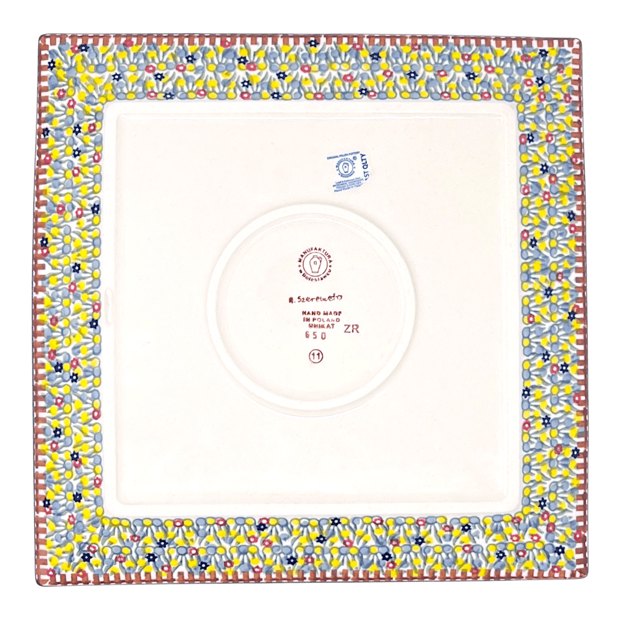 Plate, Square, Dinner, 11.25" Plate in "Wild Horses" by Manufaktura | T145S-INK1