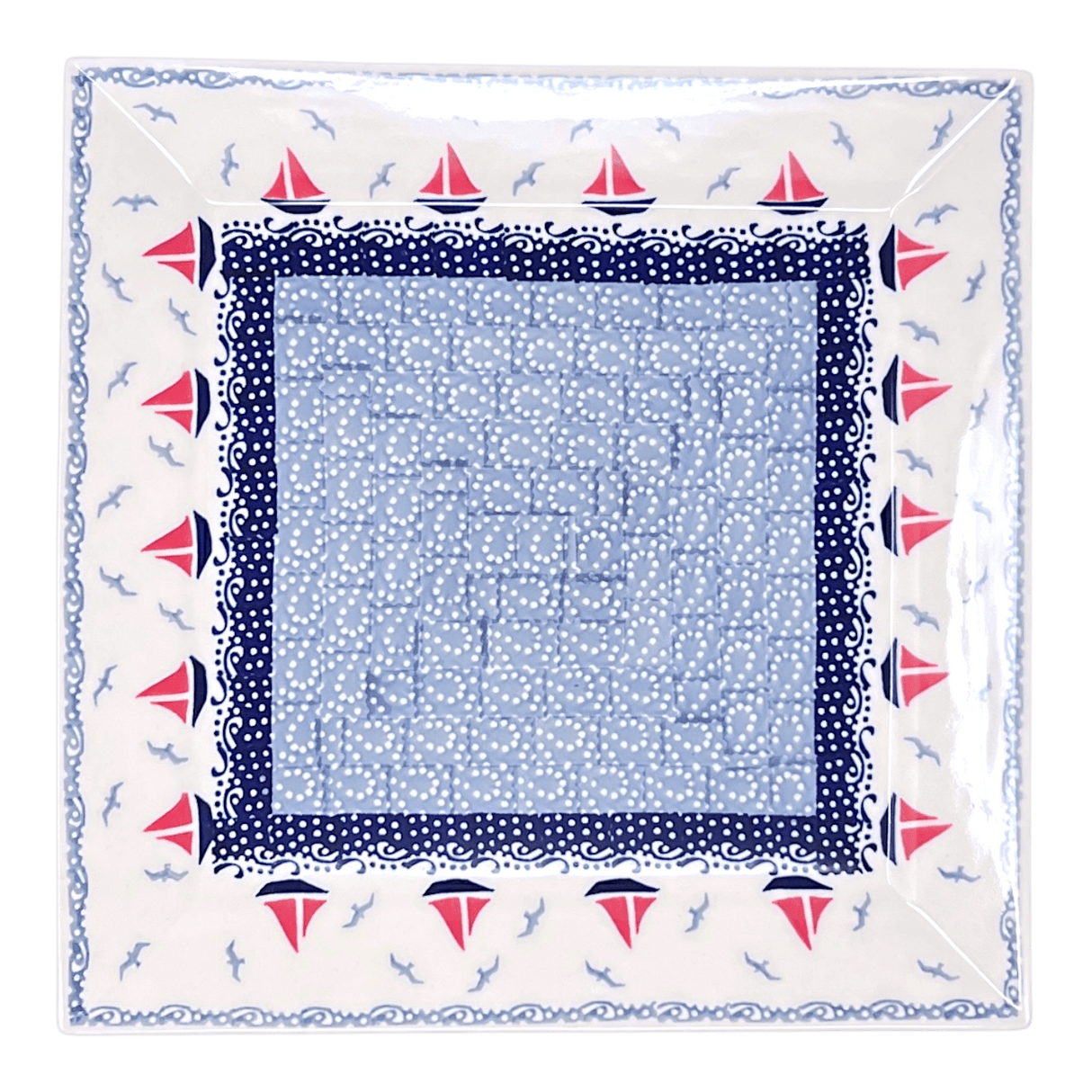 Plate, Square, Dinner, 11.25" Plate in "Smooth Seas" by Manufaktura | T145T-DPML