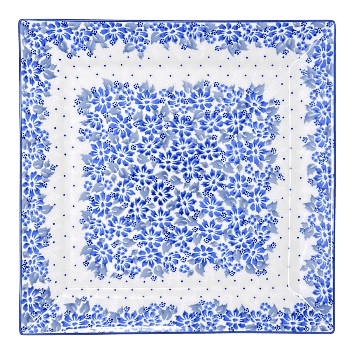 Plate, Square, Dinner, 11.25" Plate in "Winter Hibiscus" by Manufaktura | T145U-JZ42