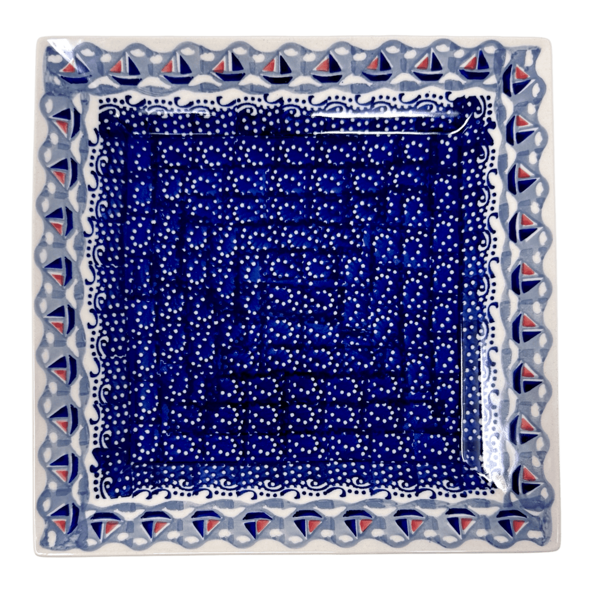 Plate, Square, Salad, 9" in "Smooth Sailing" by Manufaktura | T146T-DPMA