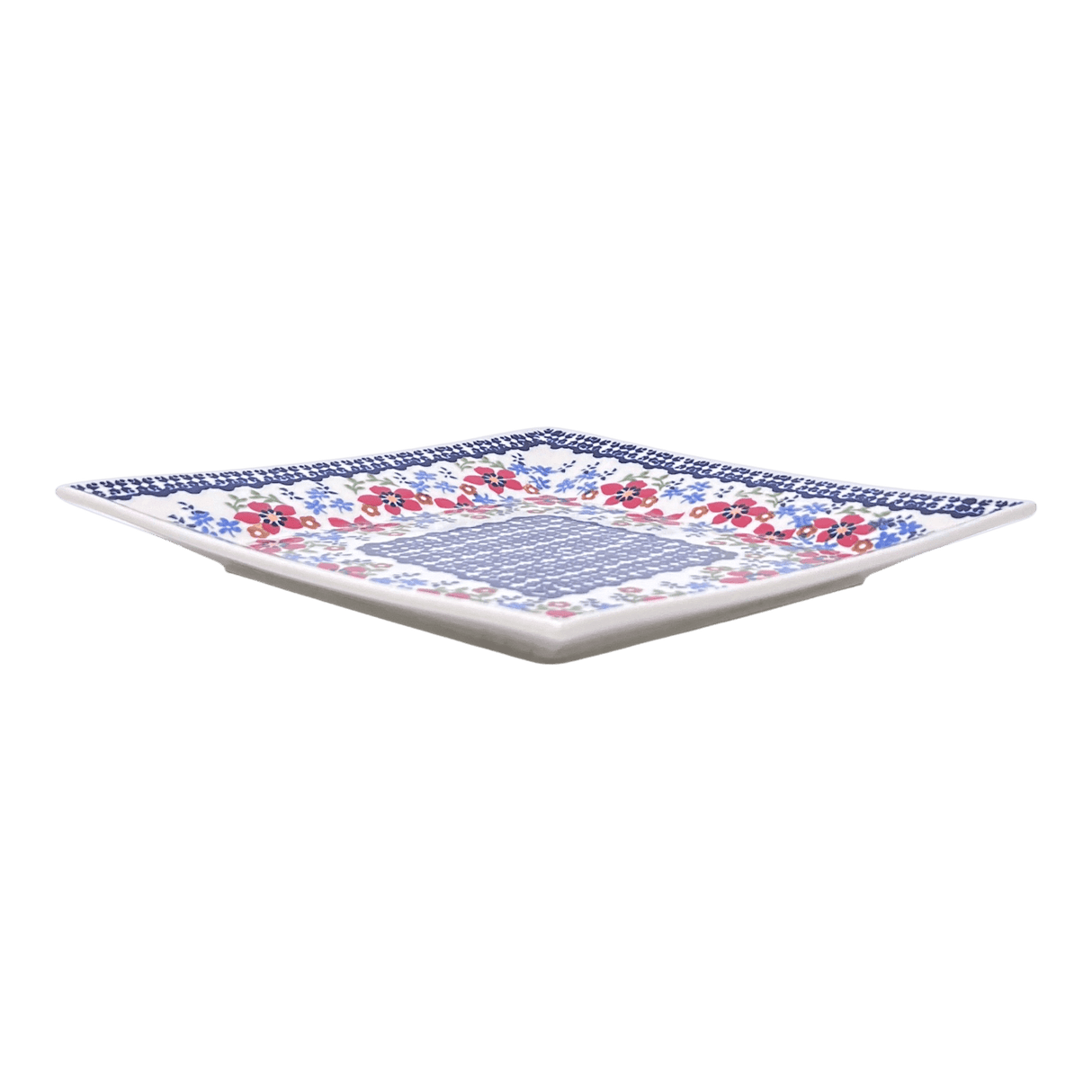 Plate, Square, Salad, 9" in "Summer Bouquet" by Manufaktura | T146T-MM01