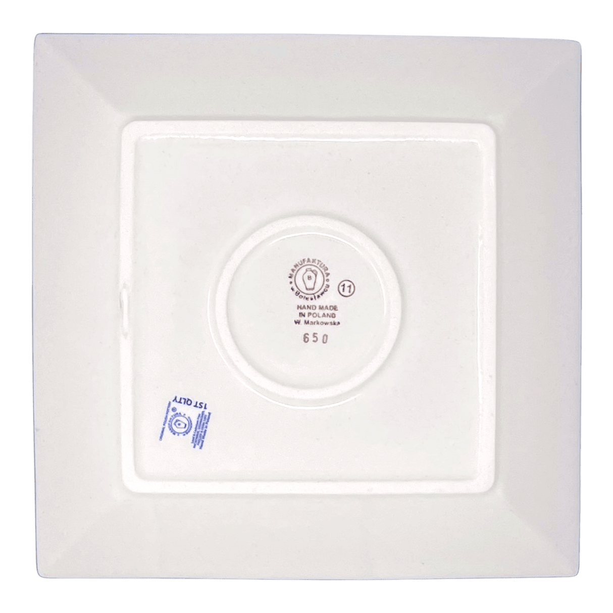 Plate, Square, Salad, 9" in "Butterfly Garden" by Manufaktura | T146T-MOT1
