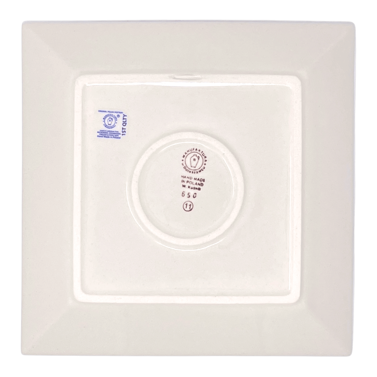 Plate, Square, Salad, 9" in "Metro" by Manufaktura | T146T-WCZM