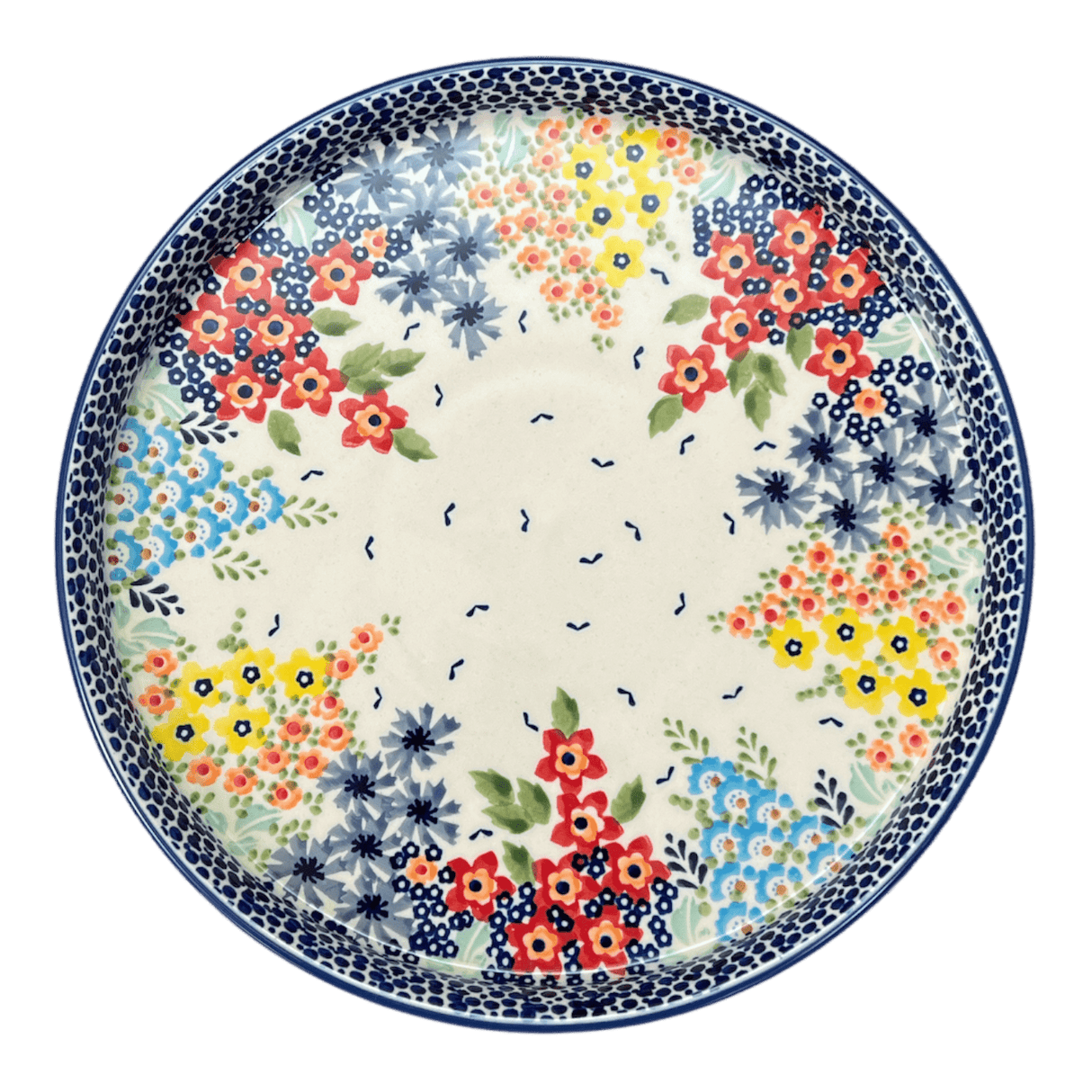 Tray, Round, 10.25" in "Brilliant Garden" by Manufaktura | T153S-DPLW