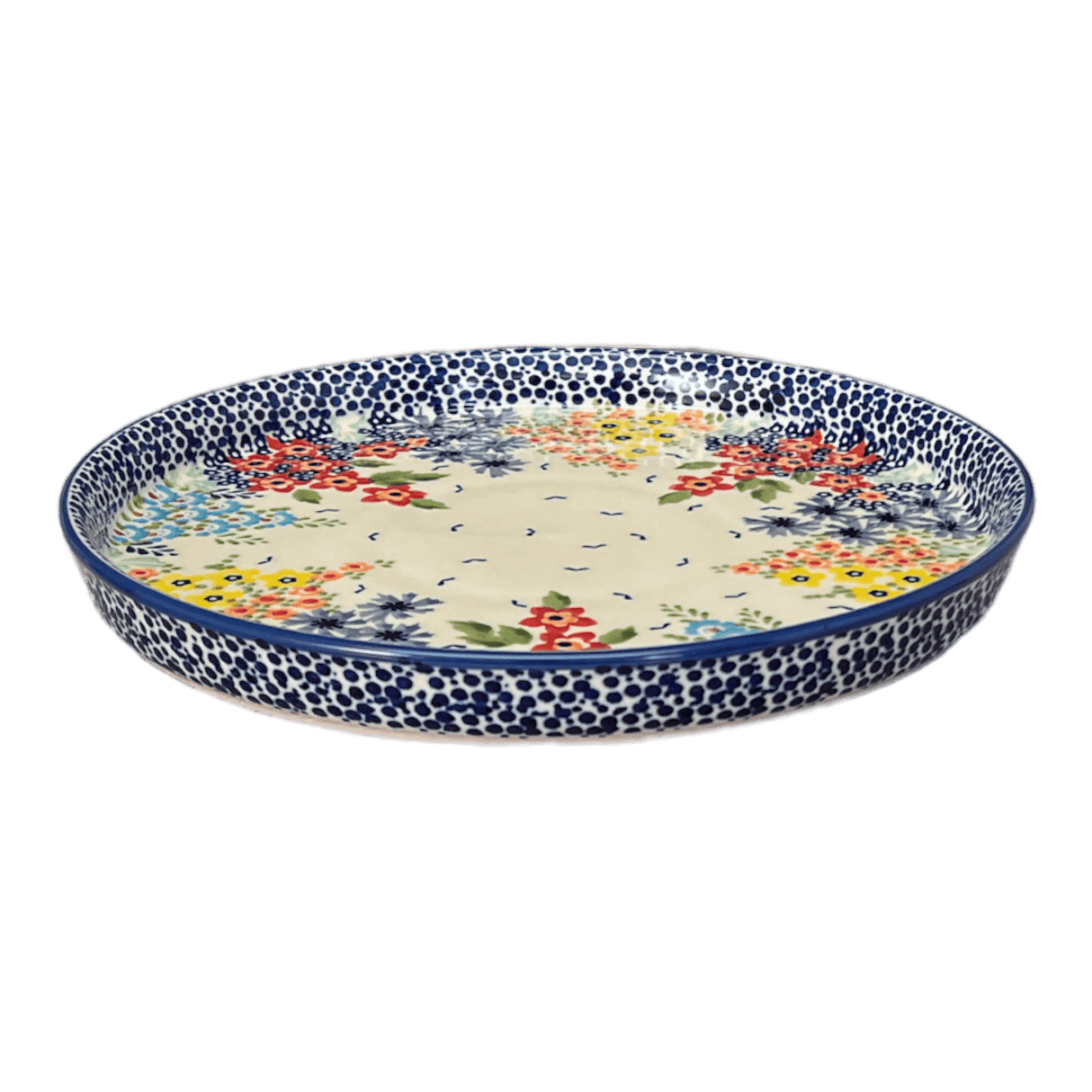Tray, Round, 10.25" in "Brilliant Garden" by Manufaktura | T153S-DPLW
