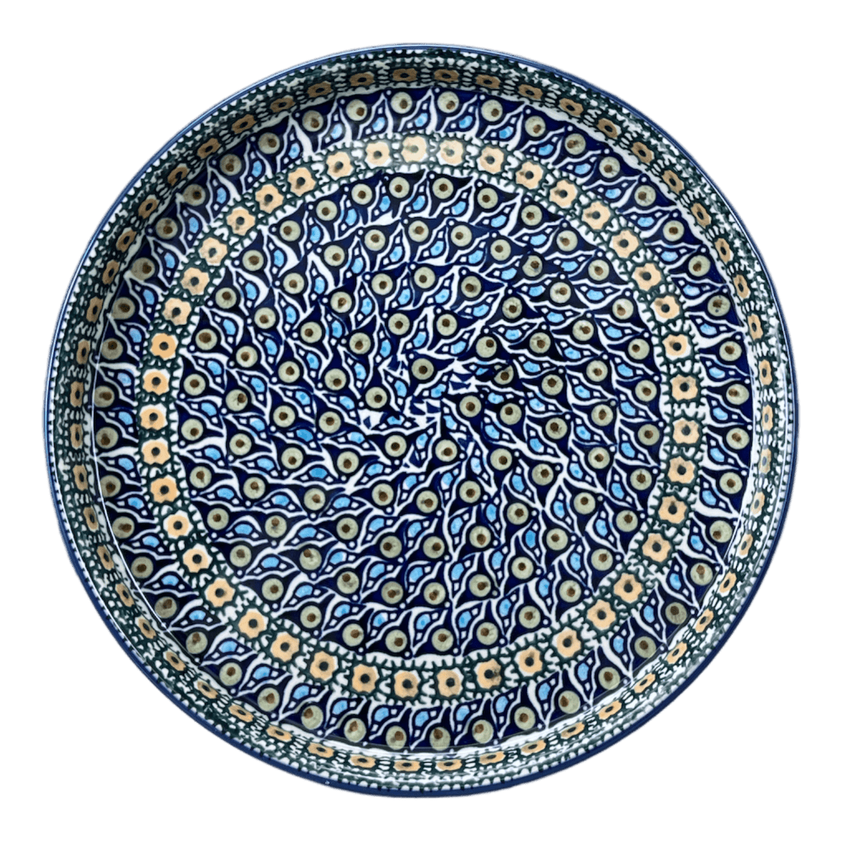 Tray, Round, 10.25" in "Olive Orchard" by Manufaktura | T153S-DZ