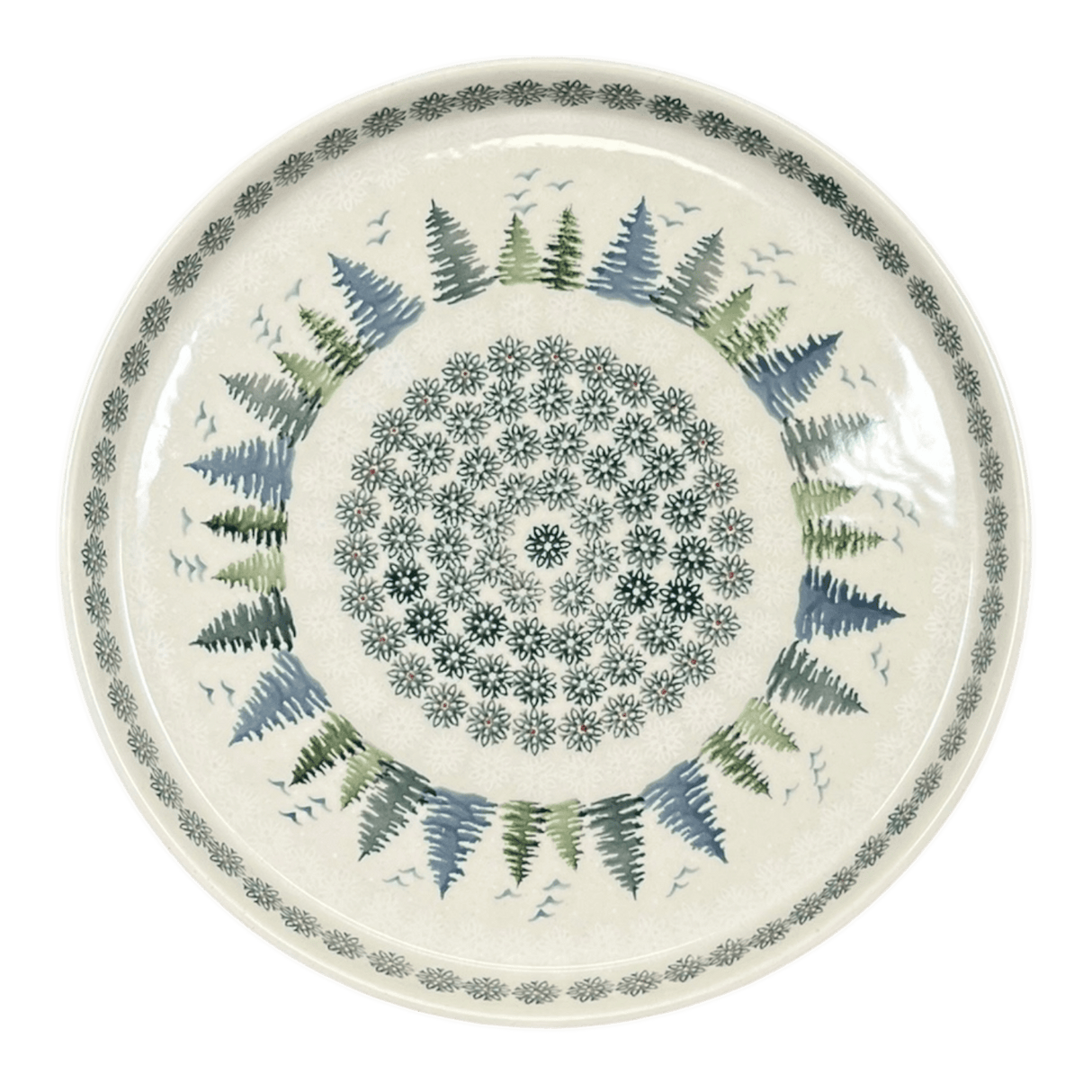 Tray, Round, 10.25" in "Pine Forest" by Manufaktura | T153S-PS29