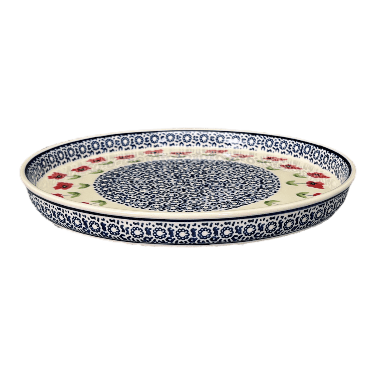 Tray, Round, 10.25" in "Poppy Garden" by Manufaktura | T153T-EJ01