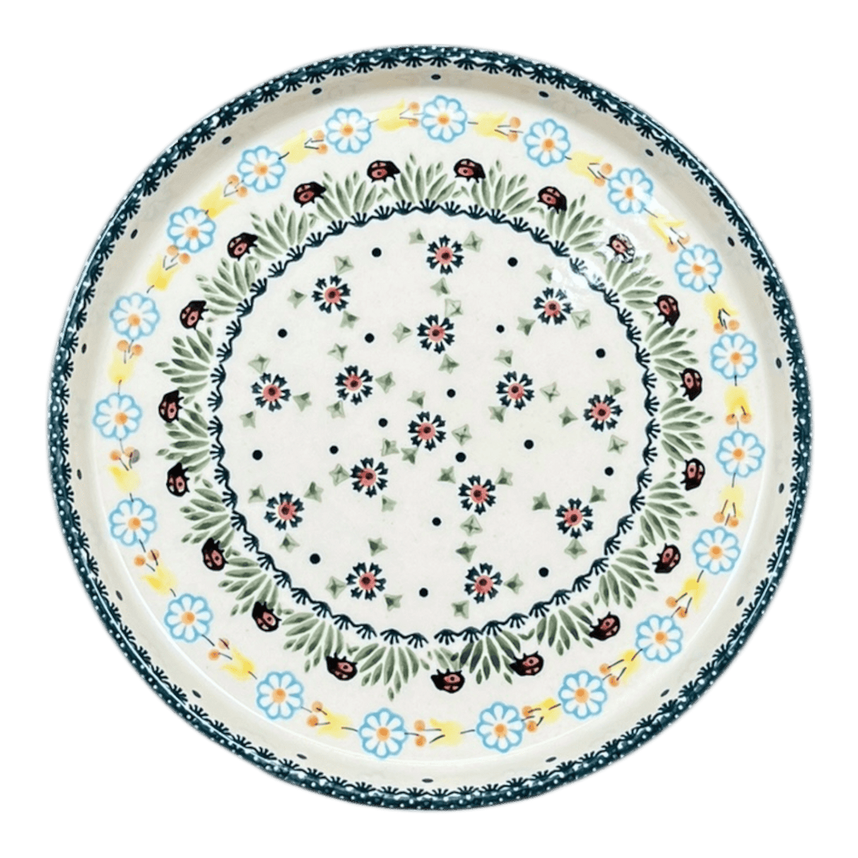 Tray, Round, 10.25" in "Lady Bugs" by Manufaktura | T153T-IF45